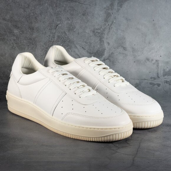 Sandro Magin Plain Cow Leather Low Top Sneakers Color White Size UE 42 / US 9 - Picture 1 of 15